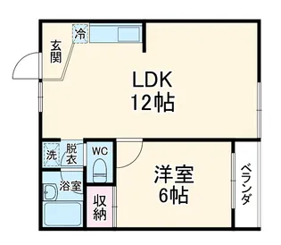 タウン西野【4階】の間取り