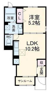 アヴィオンⅡ【1階】の間取り