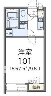クレイノシャルムZEN【101号室】の間取り
