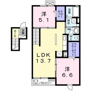 ノーブルパレス【4階】の間取り