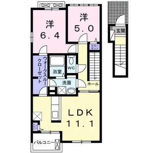 アプローズ 天神前【2階】の間取り