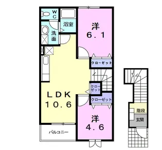 グリーンハイツ B【2階】の間取り