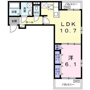 リジエール幸田【2階】の間取り