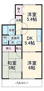 ラ・フランセ 弐番館【2階】の間取り
