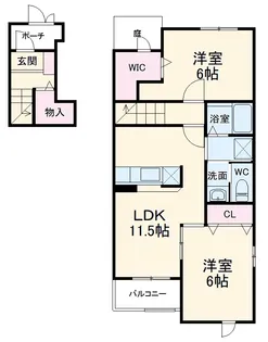 クリスマスローズA【2階】の間取り