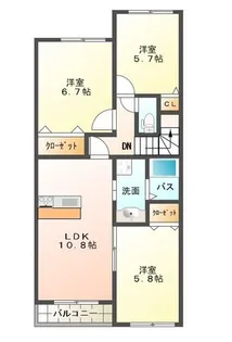 Lien【202号室】の間取り