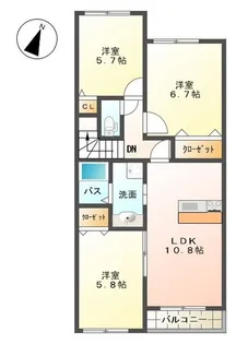 Lien【203号室】の間取り