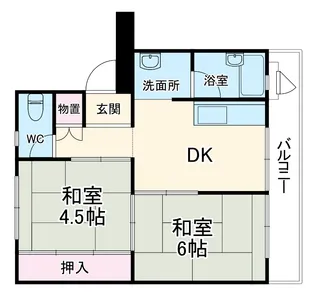 ビレッジハウス下島第二 1号棟【1階】の間取り