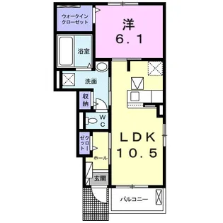 ミレニアポート【1階】の間取り