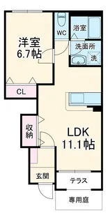 メゾン ラ ティーダ【1階】の間取り