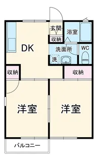 コーポ穂高A【105号室】の間取り