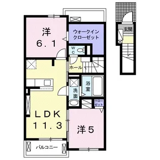 RKハイムA【2階】の間取り