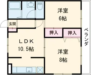 AIKAWAマンション【305号室】の間取り