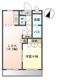 クラネットB【202号室】の間取り