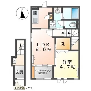 葩コーポ【2階】の間取り