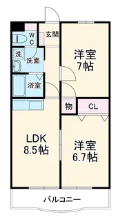 ハミング白木【203号室】の間取り