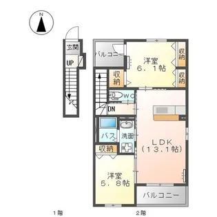 Le・yuzu【2階】の間取り