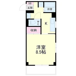 アベニュー山下【405号室】の間取り