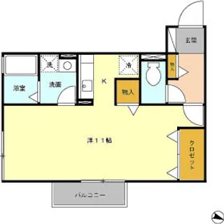 メイプル ブランシェⅡ【1階】の間取り