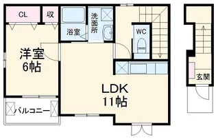 プリムラⅠ【2階】の間取り