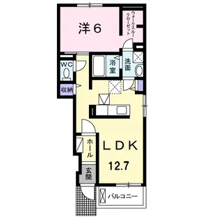 プリムヴェール【1階】の間取り