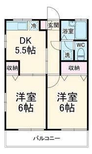 ビバリーハウス早出A棟【2階】の間取り