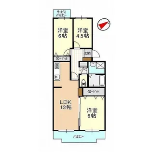 平和ハイツG【202号室】の間取り
