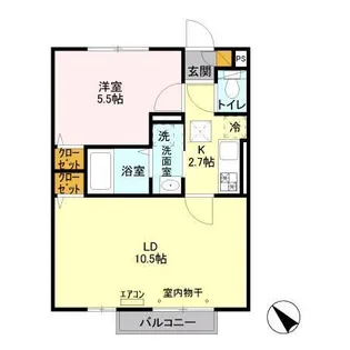 IRマスヤ B【1階】の間取り