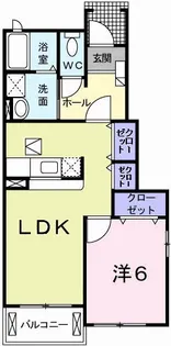 トゥール・エトワール【1階】の間取り
