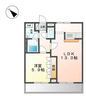 コンフォース【102号室】の間取り