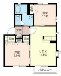 シュペリュールⅢ【2階】の間取り