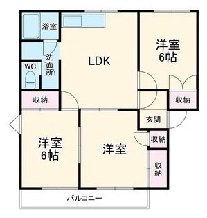 サニーヒルズ鳴丘A棟【2階】の間取り