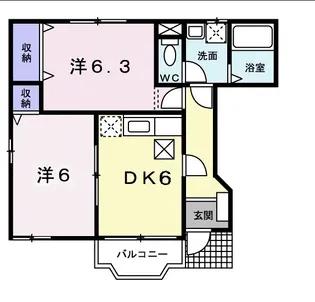 プリムロ−ズT.K【1階】の間取り