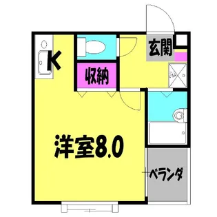 シェルフォード【303号室】の間取り