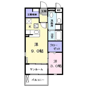 カサブランカ エフ【1階】の間取り