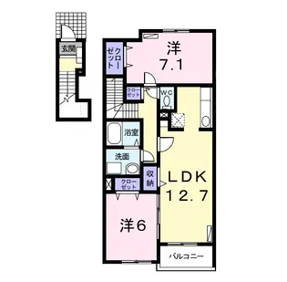 ガーデン・シュティル A【2階】の間取り