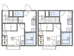 レオパレスノーブル【203号室】の間取り