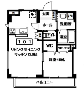 ソルクレア代沢【1階】の間取り
