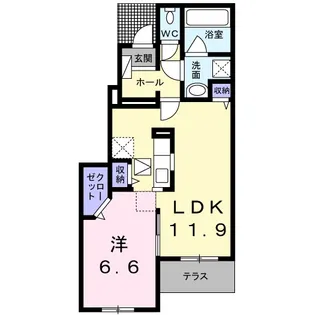 ひまわりⅠ【1階】の間取り