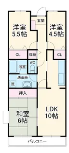 富士見台ハイツ【1階】の間取り