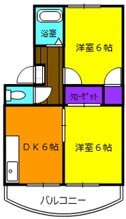 グリーンハイツ安座Ⅰ【102号室】の間取り