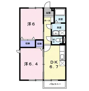 ソレイユ ルヴァンB【1階】の間取り