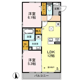 オリヴィエ【2階】の間取り