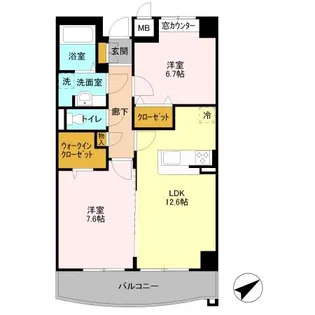 ベルファミーユ高根台Ⅲ【2階】の間取り