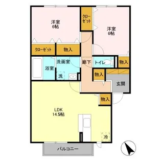 フェニーチェ A【2階】の間取り