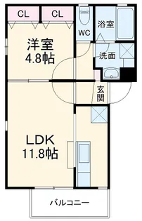 グランレーヴ浄心【2階】の間取り