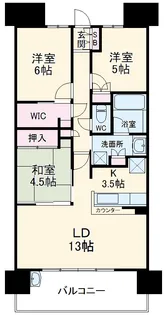 グリーンゲートレジデンスガーデンウィング【B507号室】の間取り