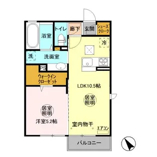 ボナール A【1階】の間取り