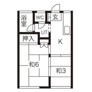 エステート八千代【1階】の間取り