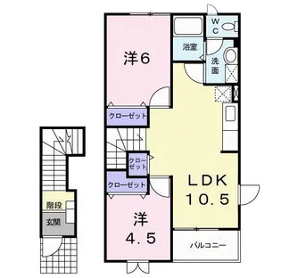 デメテールB【2階】の間取り